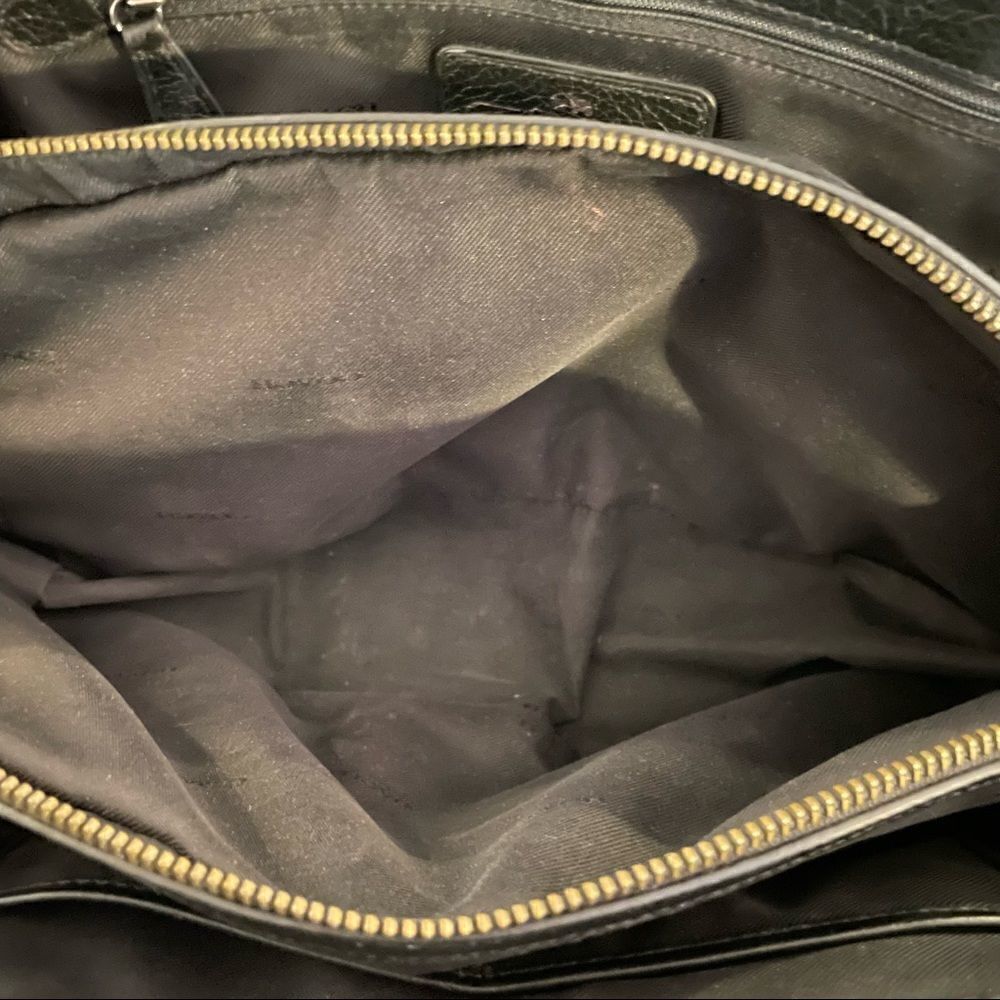 Coach Mercer Calfhair Satchel 38357 Black Scattered Leaf - Picture 9 of 12